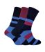 3 Pack Mens Cushioned Anti Blister Dual Layer Hiking Socks-1
