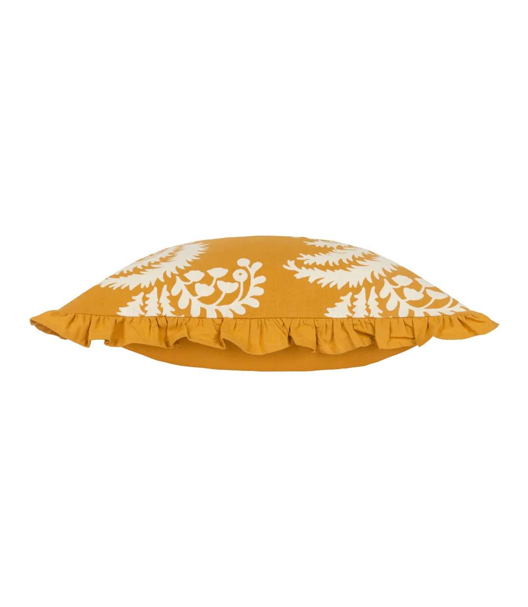 Montrose pleated floral cushion cover 50cm x 50cm ochre Paoletti-3