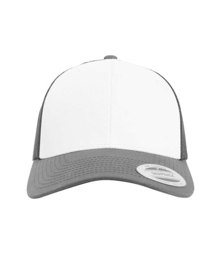 Casquette Trucker Retro Gris Foncé Blanc Flexfit