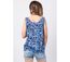 Top été sans manches IVANOE imprimé fleurs bleues Coton Du Monde-4