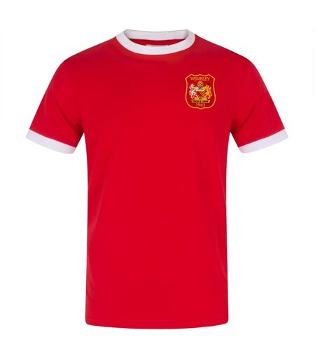 Mens United Wembley 1958 Crest Polyester T-shirt Red Fan Originals