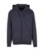 Sweat À Capuche Zippé Hommes Bleu Marine Build Your Brand-1