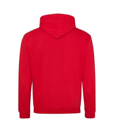Sweat À Capuche Varsity Adulte Rouge Feu Noir Vif Awdis