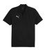 Mens Logo Pique Polo Shirt Black Puma-2