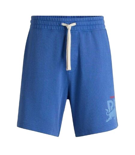 Mens Washed Elasticated Waist Relaxed Fit Sweat Shorts Medium Blue Hugo