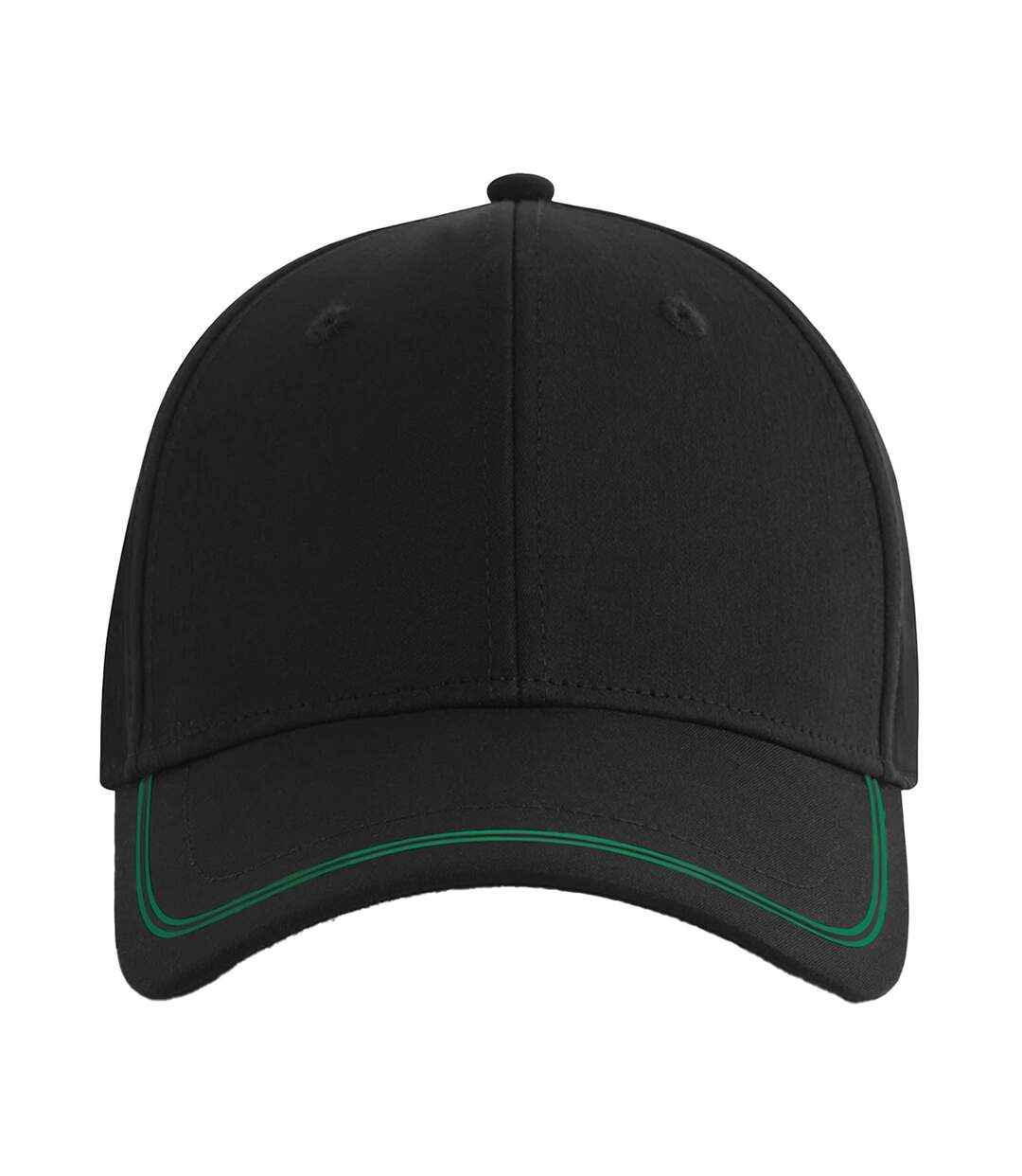 Casquette De Baseball Match Day Noir Vert Kelly Beechfield-2