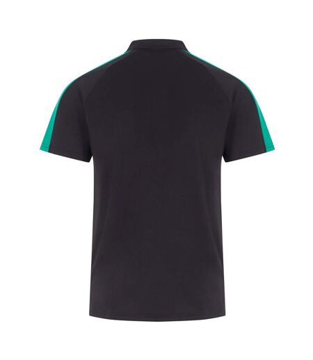 Unisex Adult Team Polo Shirt Black Emerald Finden & Hales