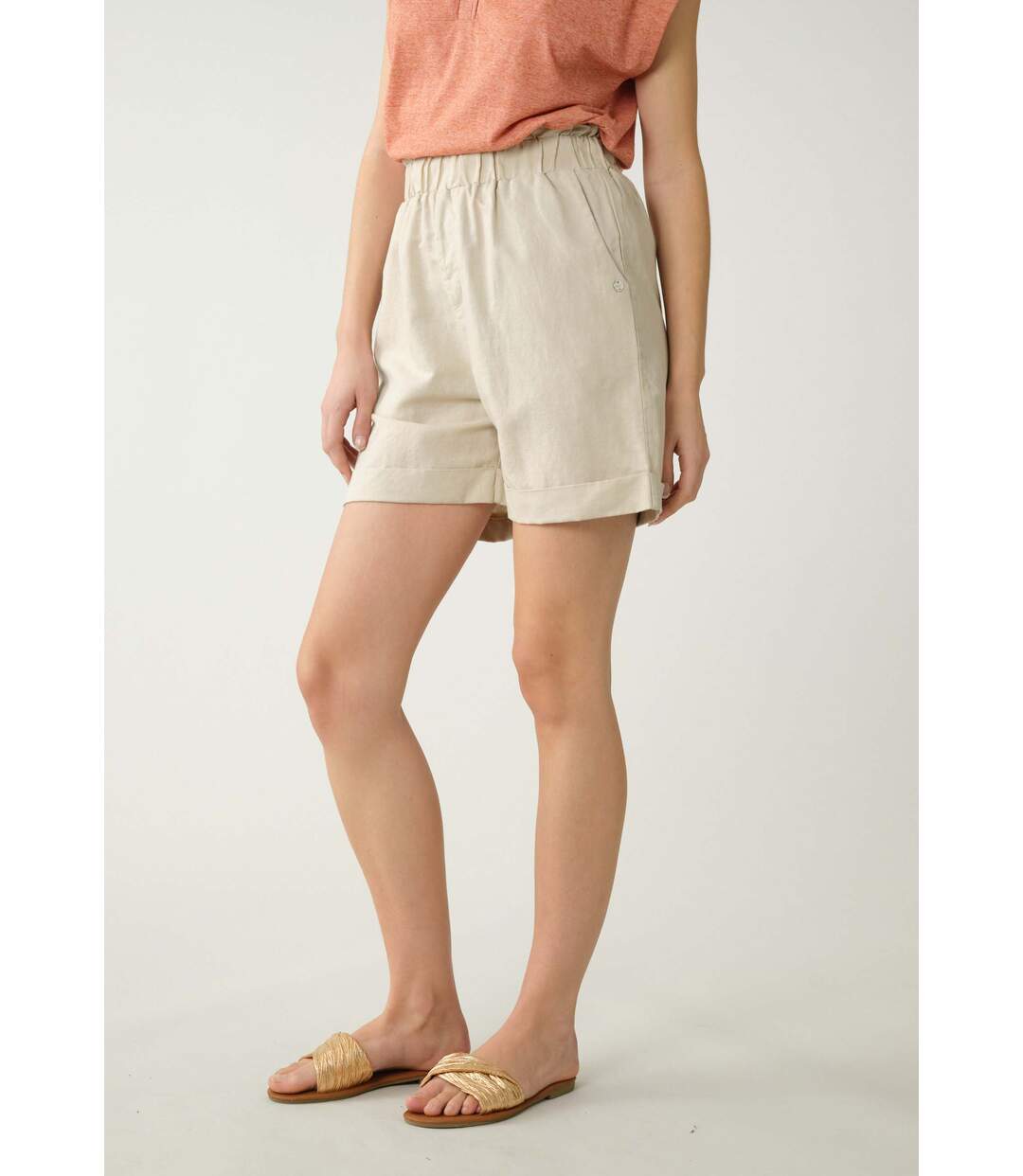 Short en lin pour femme LEVNA-5