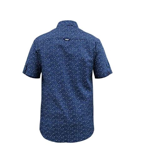 D555 Mens Tristain Floral Short Sleeve Shirt (Navy) - UTDC428