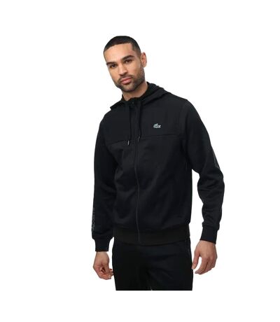 Sweat à capuche homme noir Lacoste
