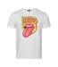 T-shirt Motif/style The Rolling Stones Bootleg Tongue Adulte Vieux Blanc Amplified-1