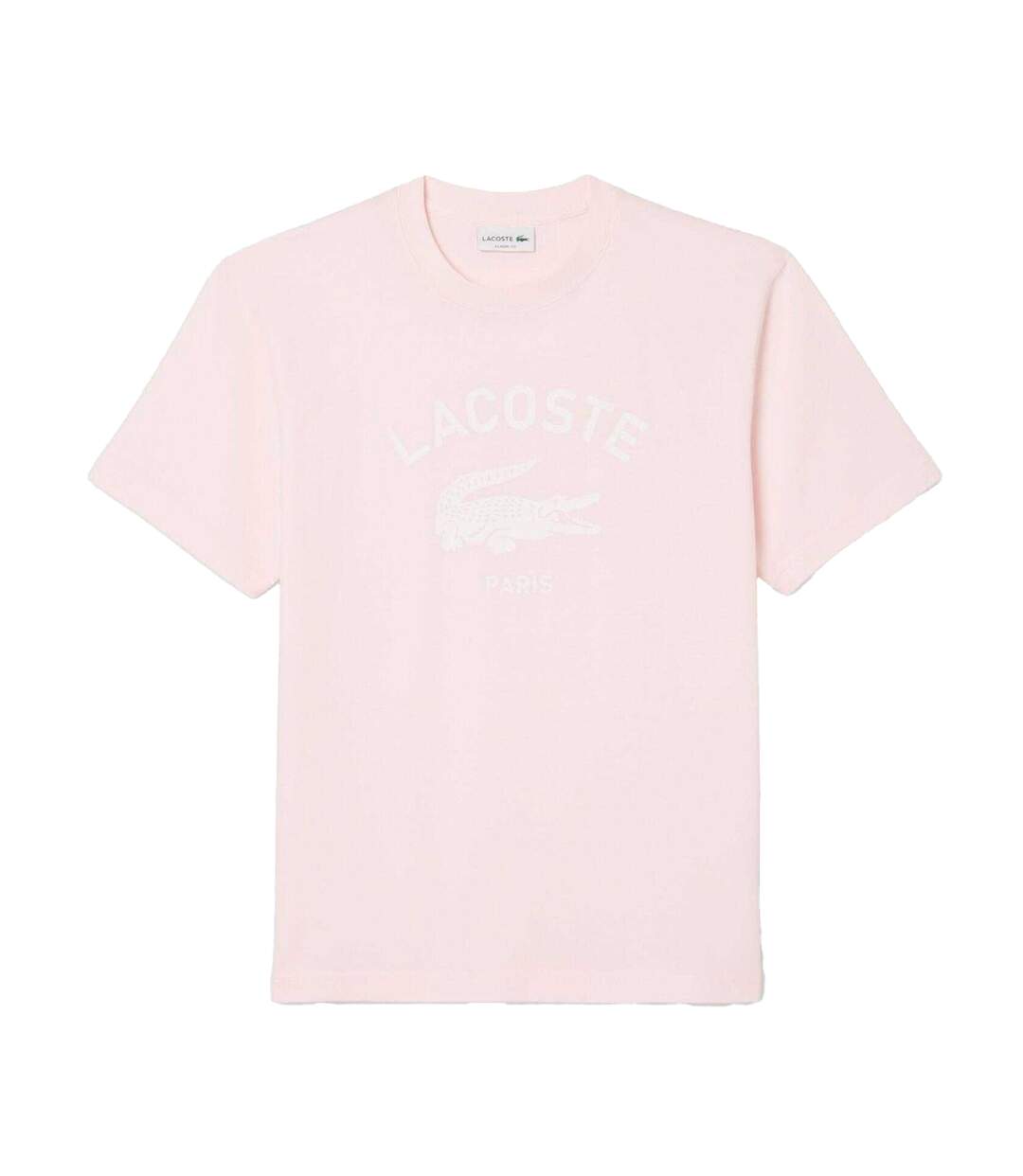 T-shirt Motif/style Imprimé Signature Adulte Rose Lacoste-2