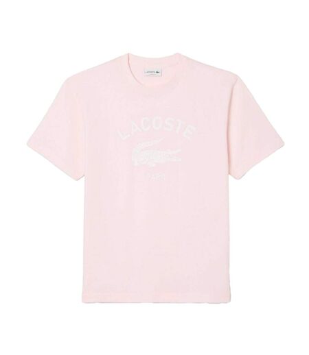 T-shirt Motif/style Imprimé Signature Adulte Rose Lacoste