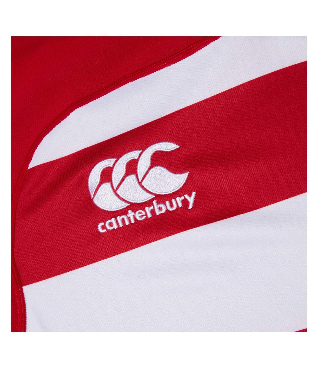Mens Evader Hooped Vapodri Jersey Flag Red Canterbury-4