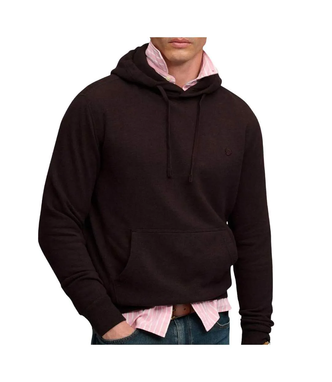 Sweat marron homme superdry essential-1