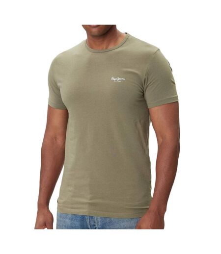 T-Shirt kaki foncé homme pepe jeans original basic