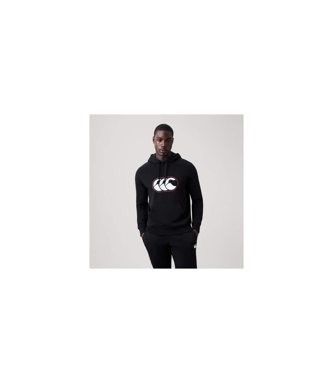 Sweat À Capuche Motif/style Logo Rakaia 2.0 Homme Noir Canterbury-1