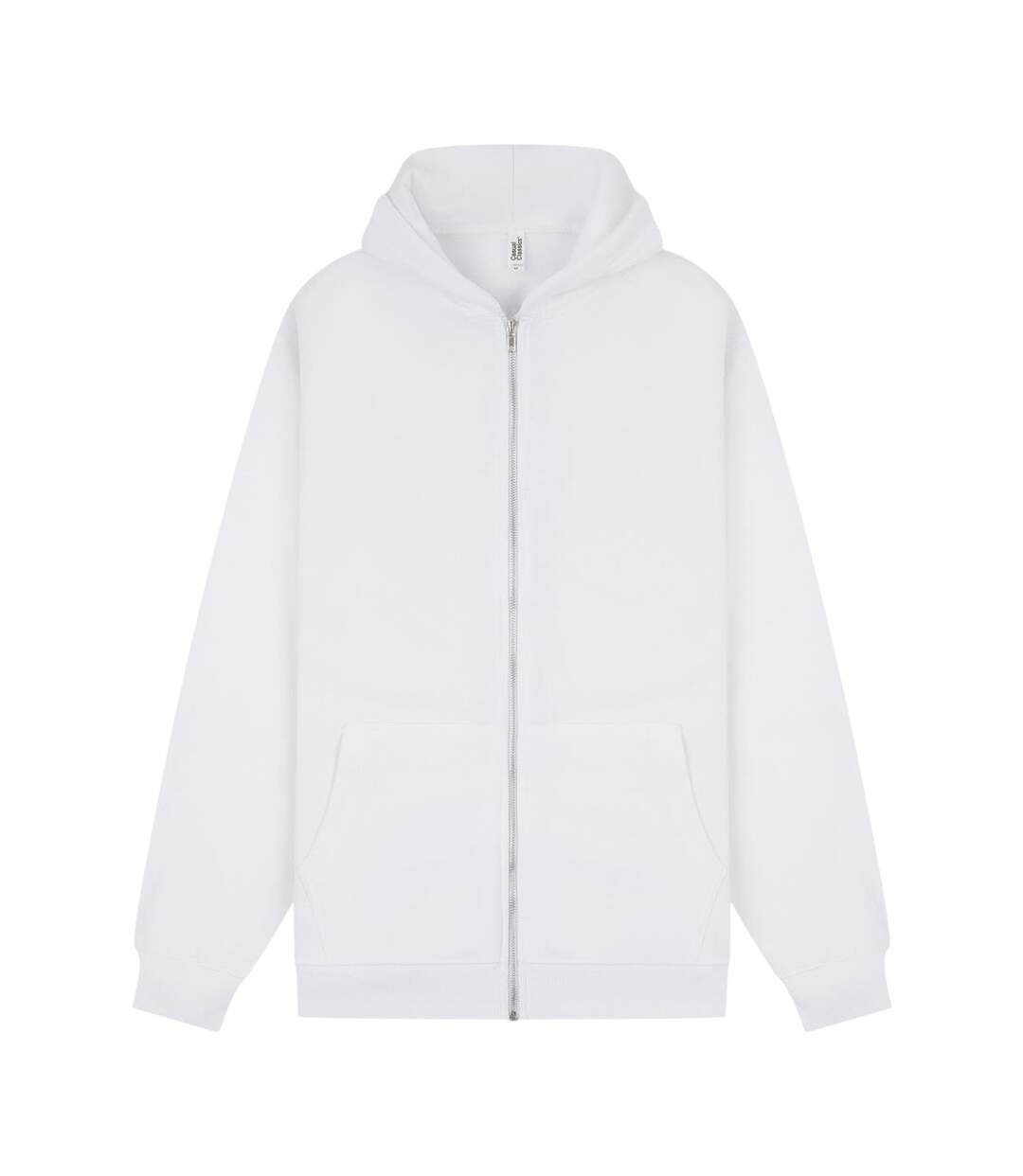 Unisex Adult Core Combed Cotton Hoodie White Casual Classics-2