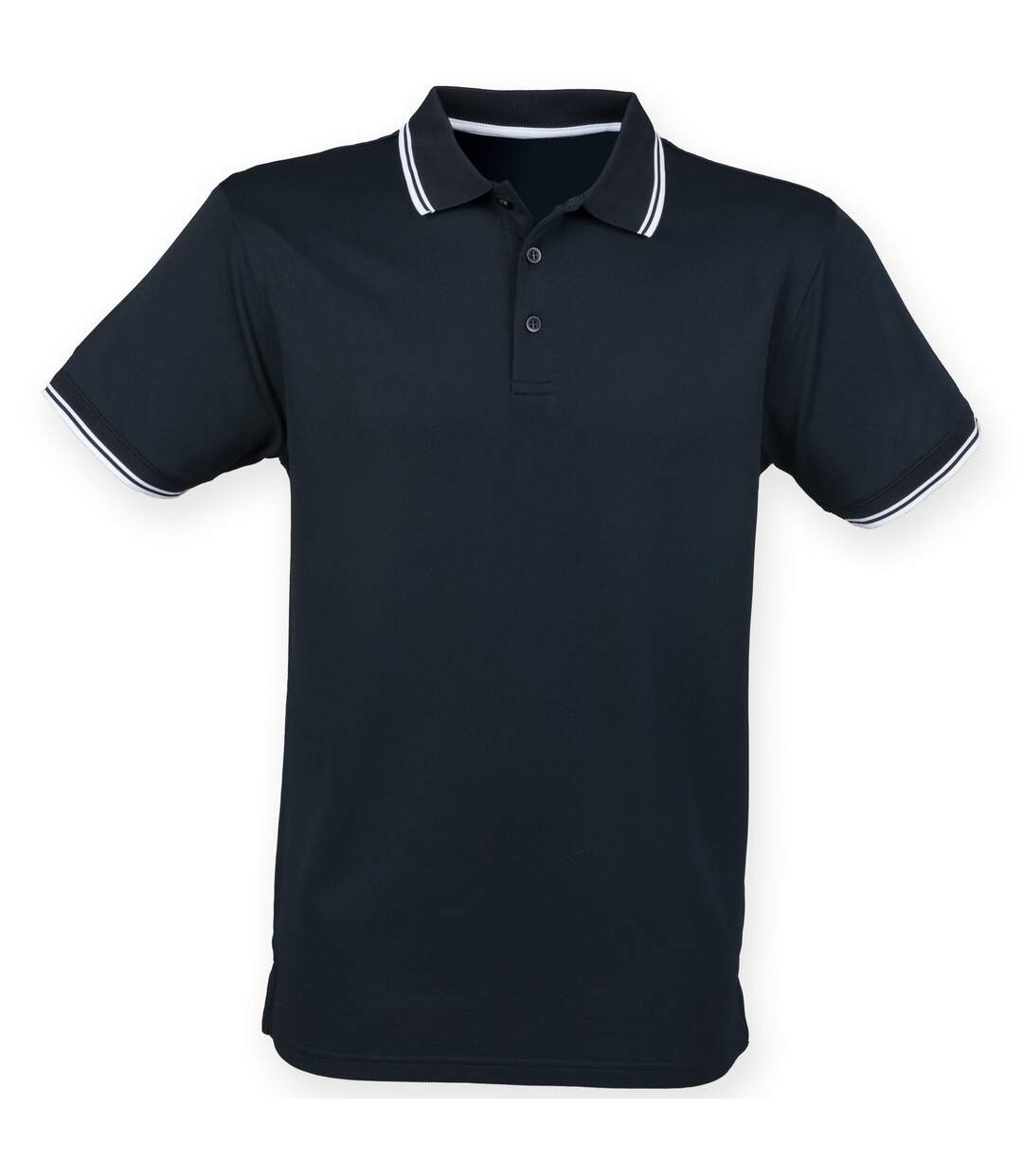 Polo à manches courtes homme bleu marine/blanc Henbury-1