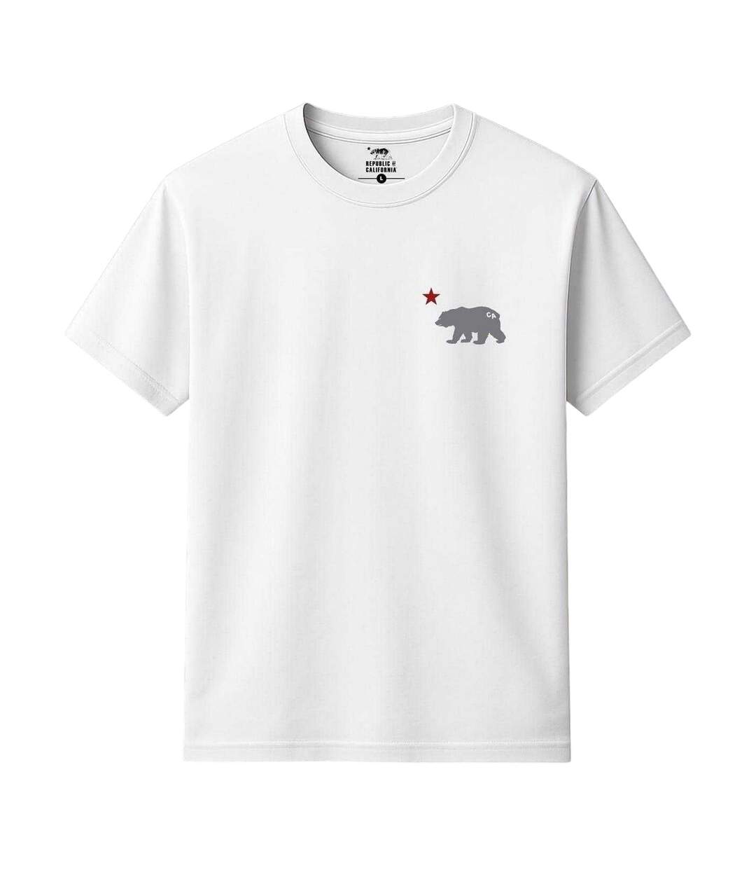 T-shirt Cali Homme Blanc Republic Of California-2