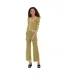 Womens/ladies Urina Ribbed Geometric High Waist Trousers Woodbine Vero Moda-4