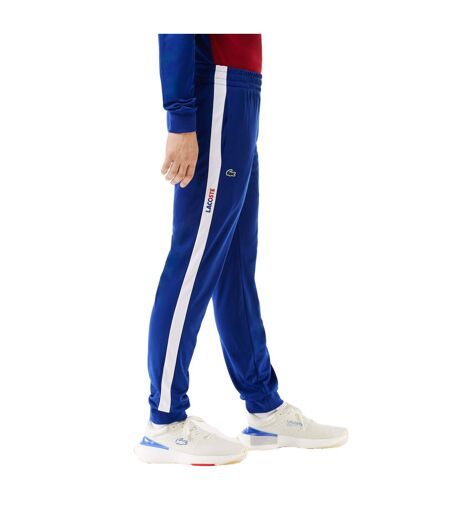 Mens Sportsuit Tennis Jogging Bottoms Blue Lacoste