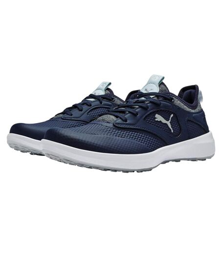 Womens/ladies Ignite Malibu Spikeless Golf Shoes Navy Ice Blue Puma