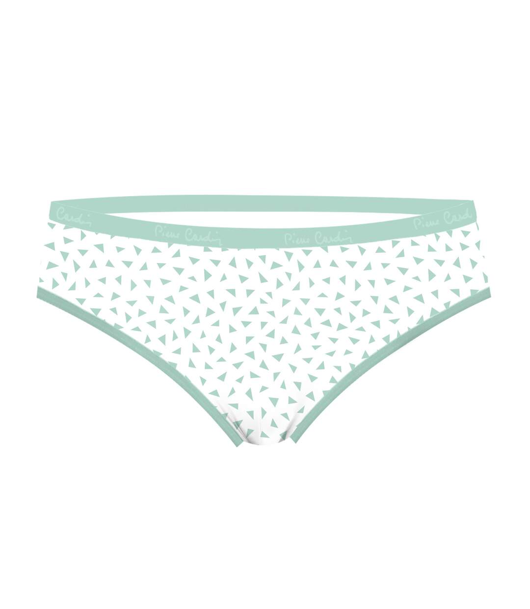Lot de 3 slips femme  en coton uni et imprimé ceinture fine 2cm Pck12 Pierre Cardin-5