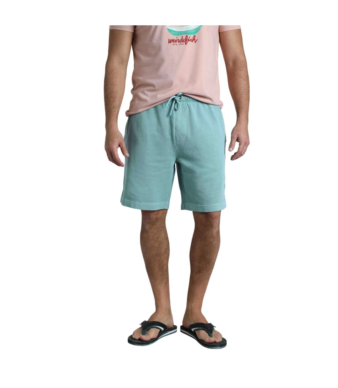 Mens hamilton sunwashed shorts mineral blue Weird Fish-3