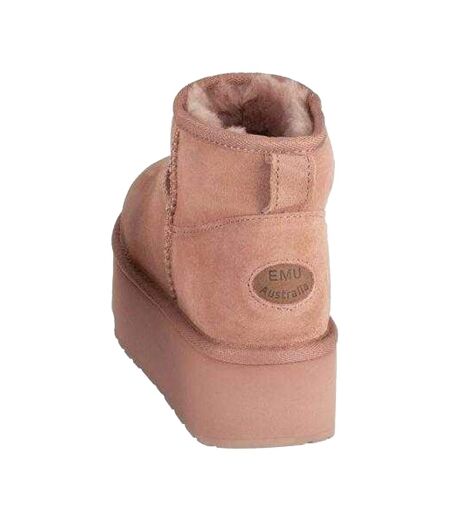 Womens/ladies Stinger Micro Sheepskin Platform Snow Boots Pink EMU Australia