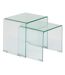 Ensemble de 2 tables café gigognes en verre LENIA - Transparent-1