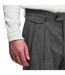Mens Pleated Trousers Silver Boss-4