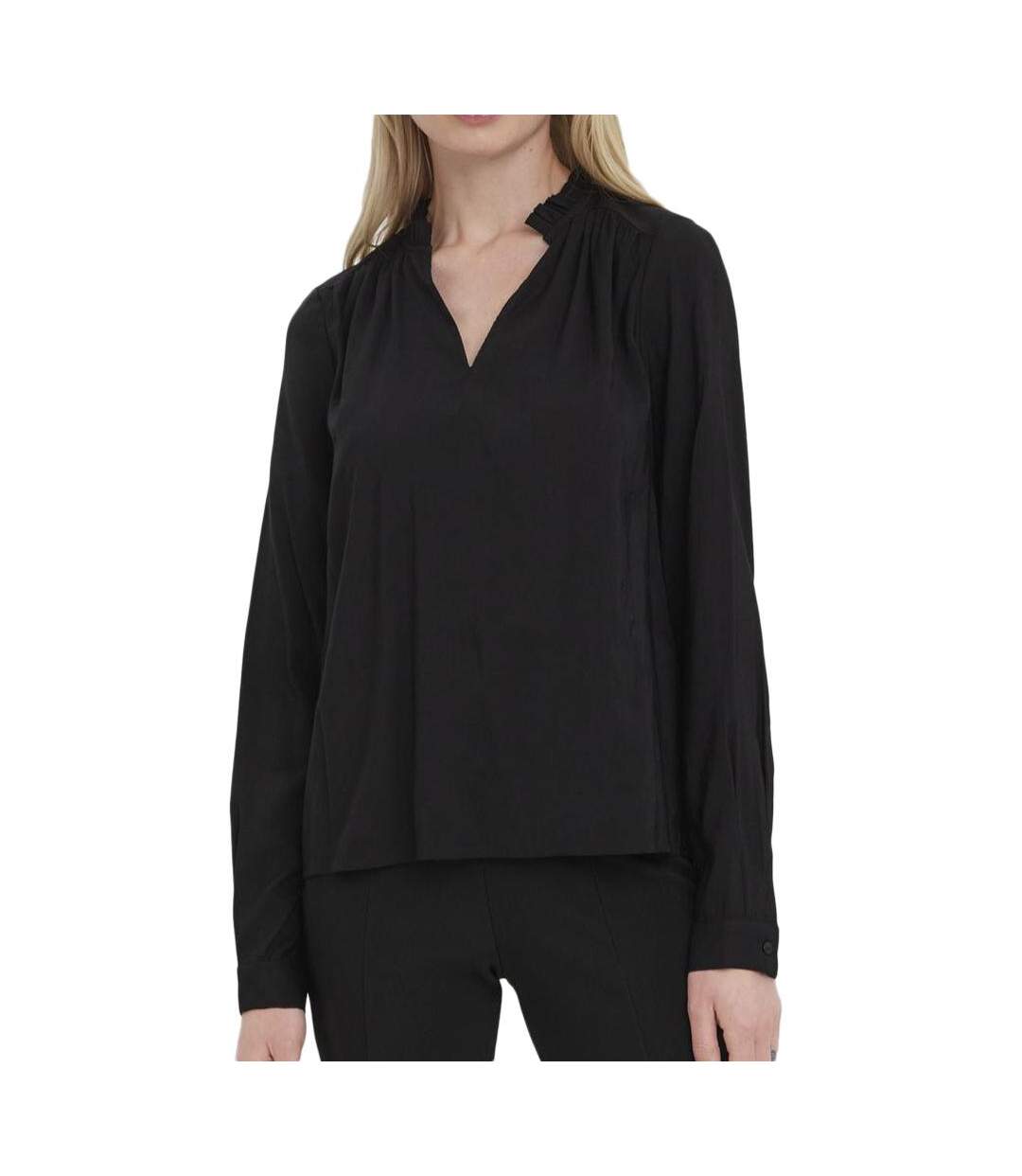 Chemisier Manches Longues Noir Femme Vero Moda Bell - L