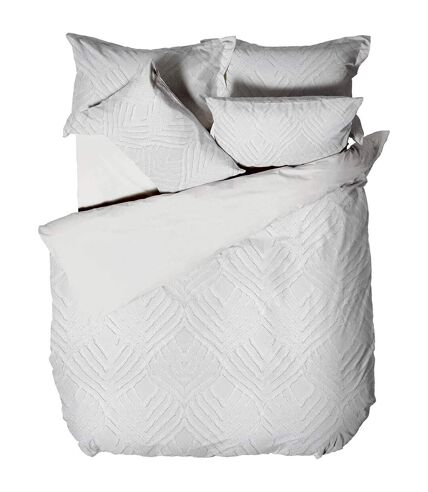 Linen House - Parure de lit PALM SPRINGS (Blanc) - UTRV2145