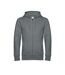 Sweat À Capuche Zippé Mens King Gris Foncé Chiné B&C-1