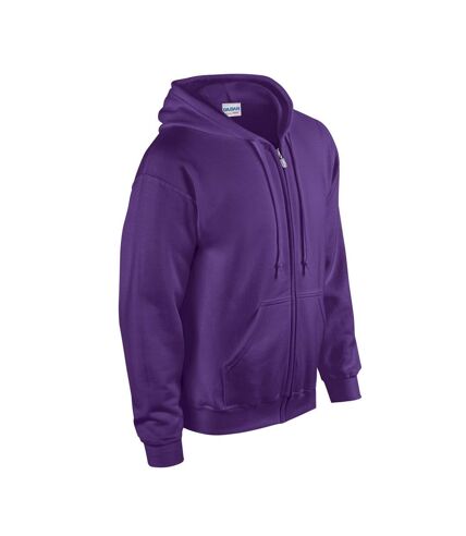 Gildan Mens Heavy Blend Full Zip Hoodie (Purple)