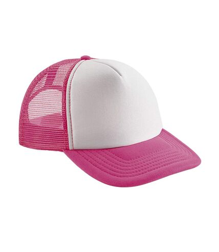 Casquette trucker adulte rose fluo / blanc Beechfield