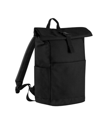 Premium Roll Top Recycled Backpack One Size Black Bagbase