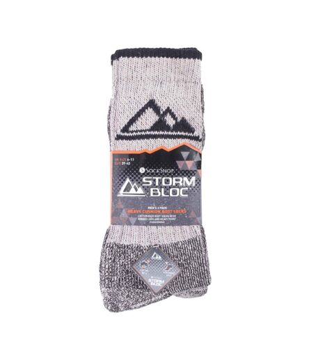 3 Pack Mens Heavy Cushioned Outdoor Cotton Hiking Socks