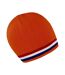 Bonnet national adulte orange / rouge / blanc / bleu Result Winter Essentials