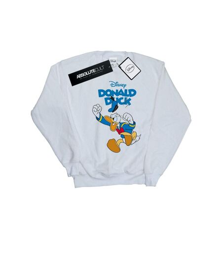 Disney Sweatshirt Donald Duck Furious Donald Womens/Ladies (Blanc) - UTBI27900