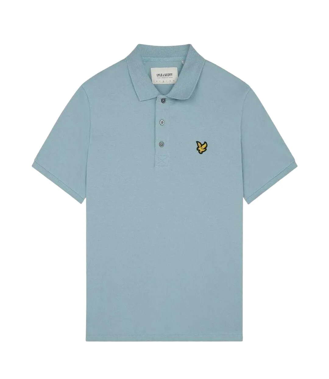 Mens Chest Logo Branded Polo Shirt Blue Lyle & Scott-2