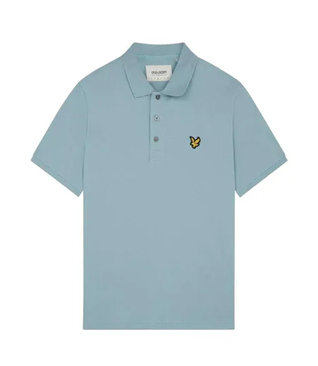 Mens Chest Logo Branded Polo Shirt Blue Lyle & Scott