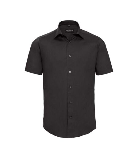 Chemise Manches Courtes Homme Noir Russell Collection
