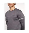 Crosshatch Mens McClay Crew Neck Sweater (Charcoal)