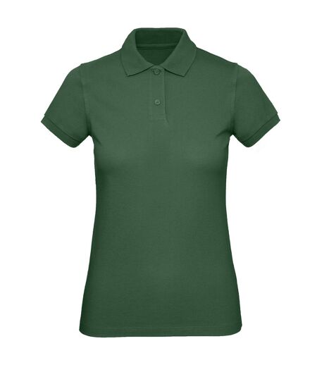 Womens/ladies inspire polo shirt bottle green B&C