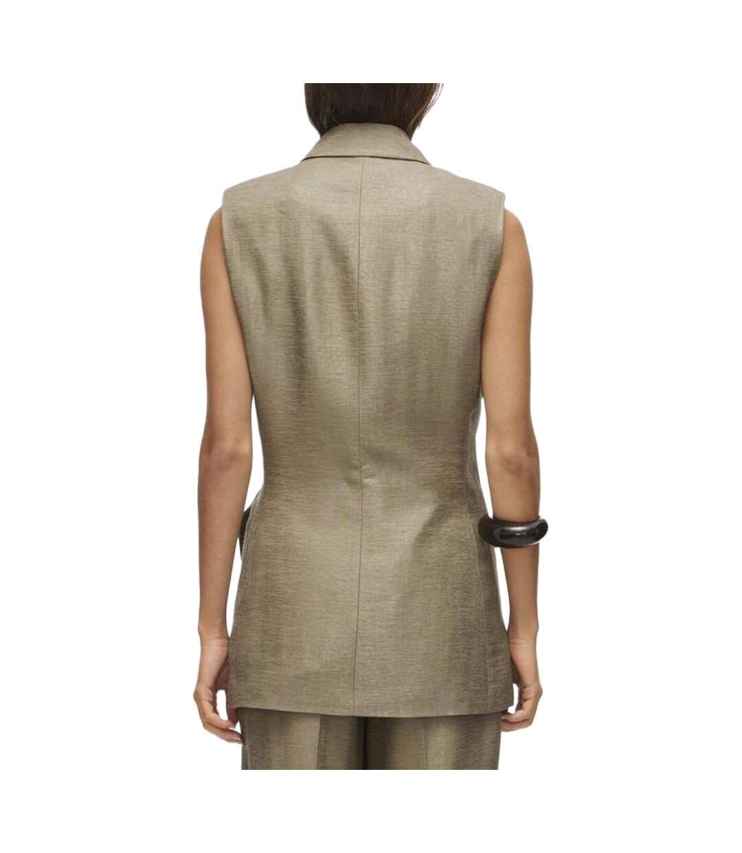 Veste sans manche marron femme vila roujuliet waistcoat-2