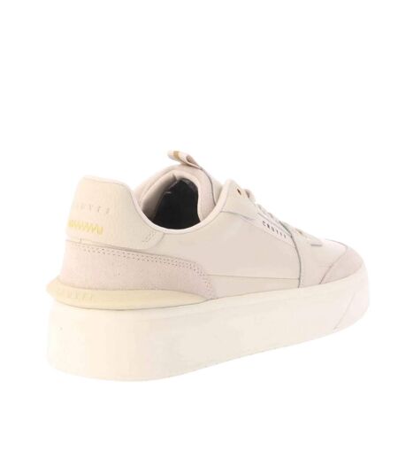 Mens Endorsed Leather Tennis Trainers Cream Cruyff