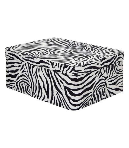 Lot de 4 Boîtes Déco Zébra Polybox 39cm Beige