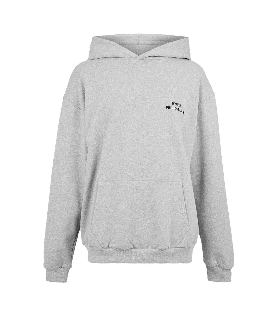 Mens Moisture Wicking Hoodie Grey Marl Hybrid Performance-2